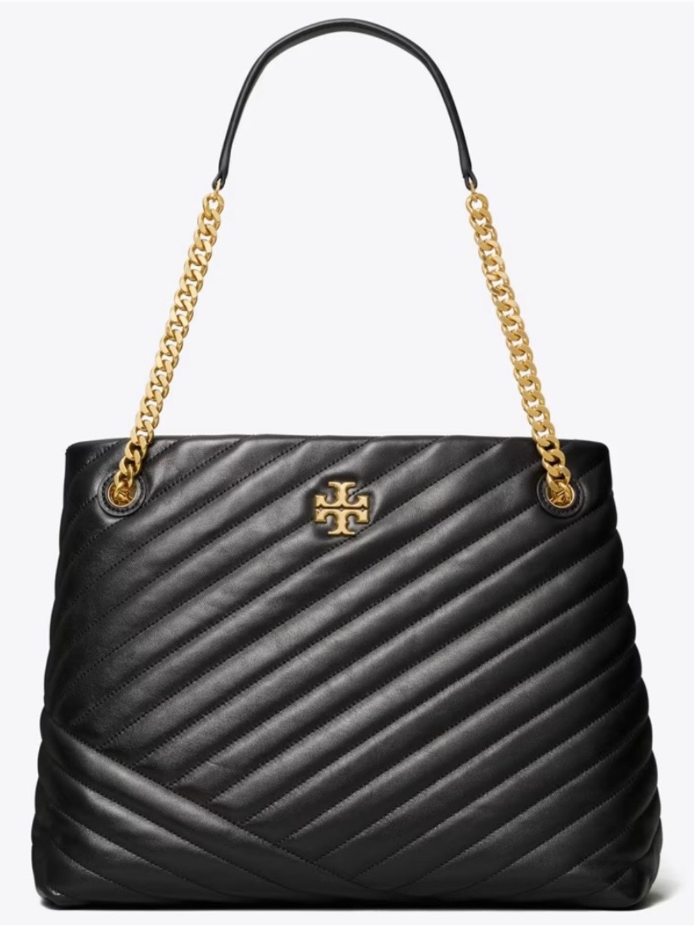 Authentic Tory Burch Kira Chevron Tote Black